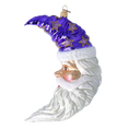 Load image into Gallery viewer, Moonlight Santa. Handmade Glass Christmas ornament Moon 2024-258
