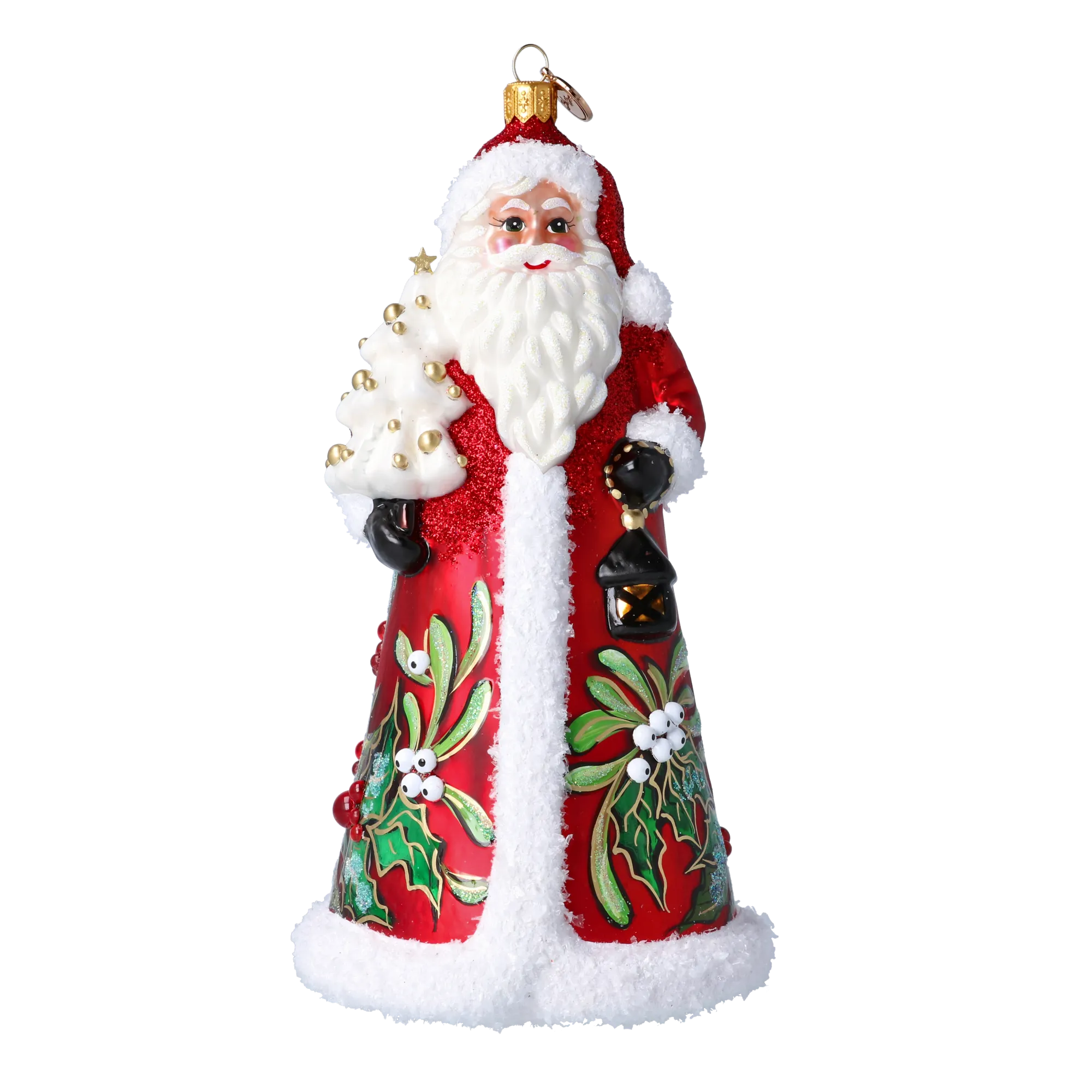 Santa of the Holly Valley Handmade Glass Christmas ornament Santa Claus 2024-261