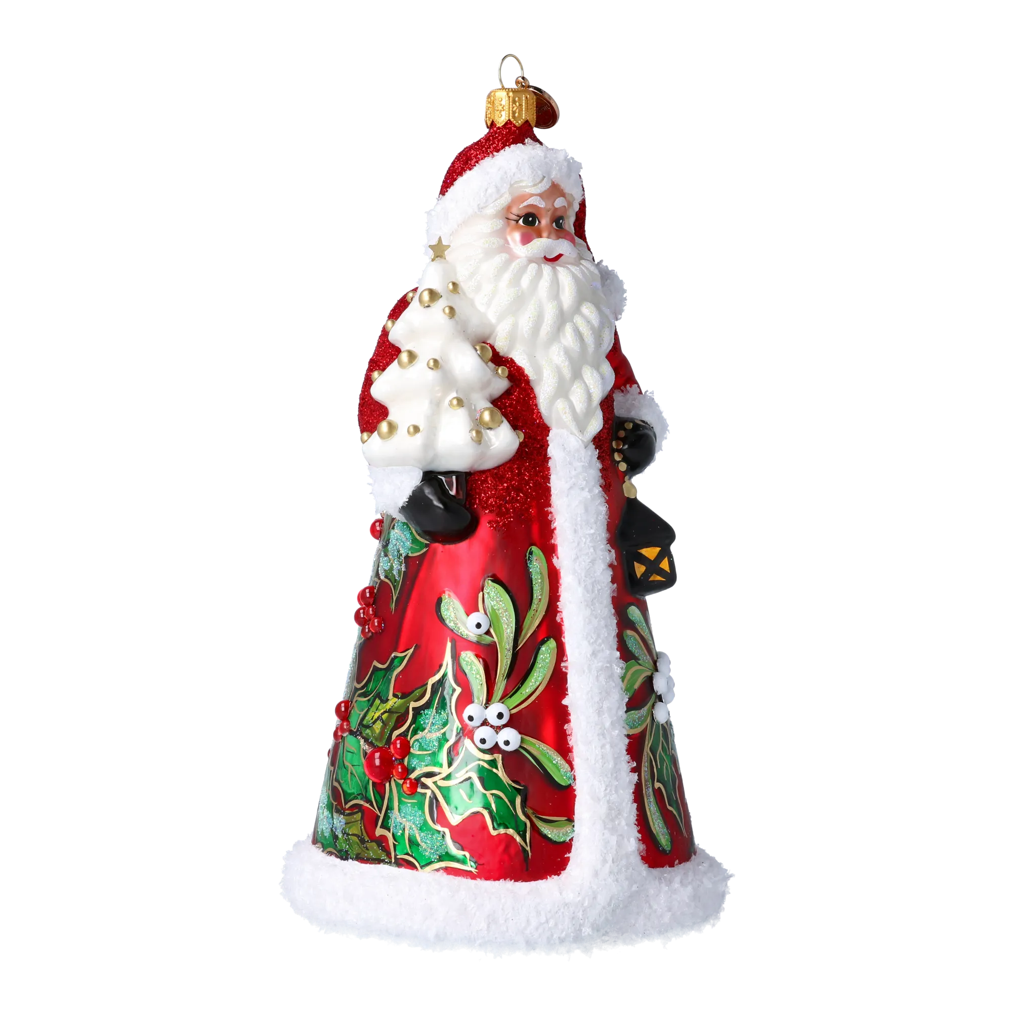 Santa of the Holly Valley Handmade Glass Christmas ornament Santa Claus 2024-261
