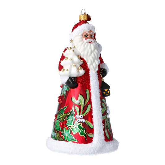 Santa of the Holly Valley Handmade Glass Christmas ornament Santa Claus 2024-261