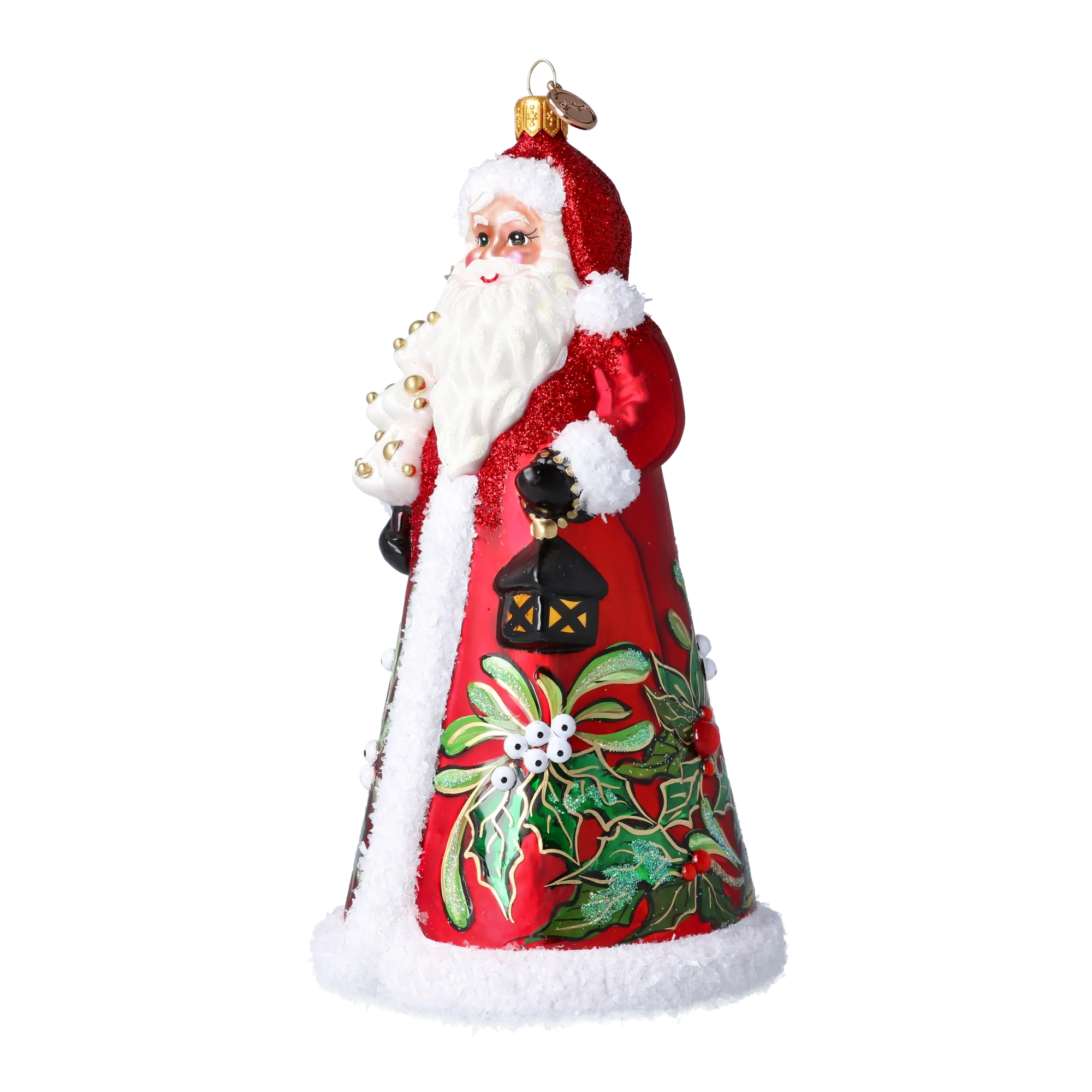 Santa of the Holly Valley Handmade Glass Christmas ornament Santa Claus 2024-261