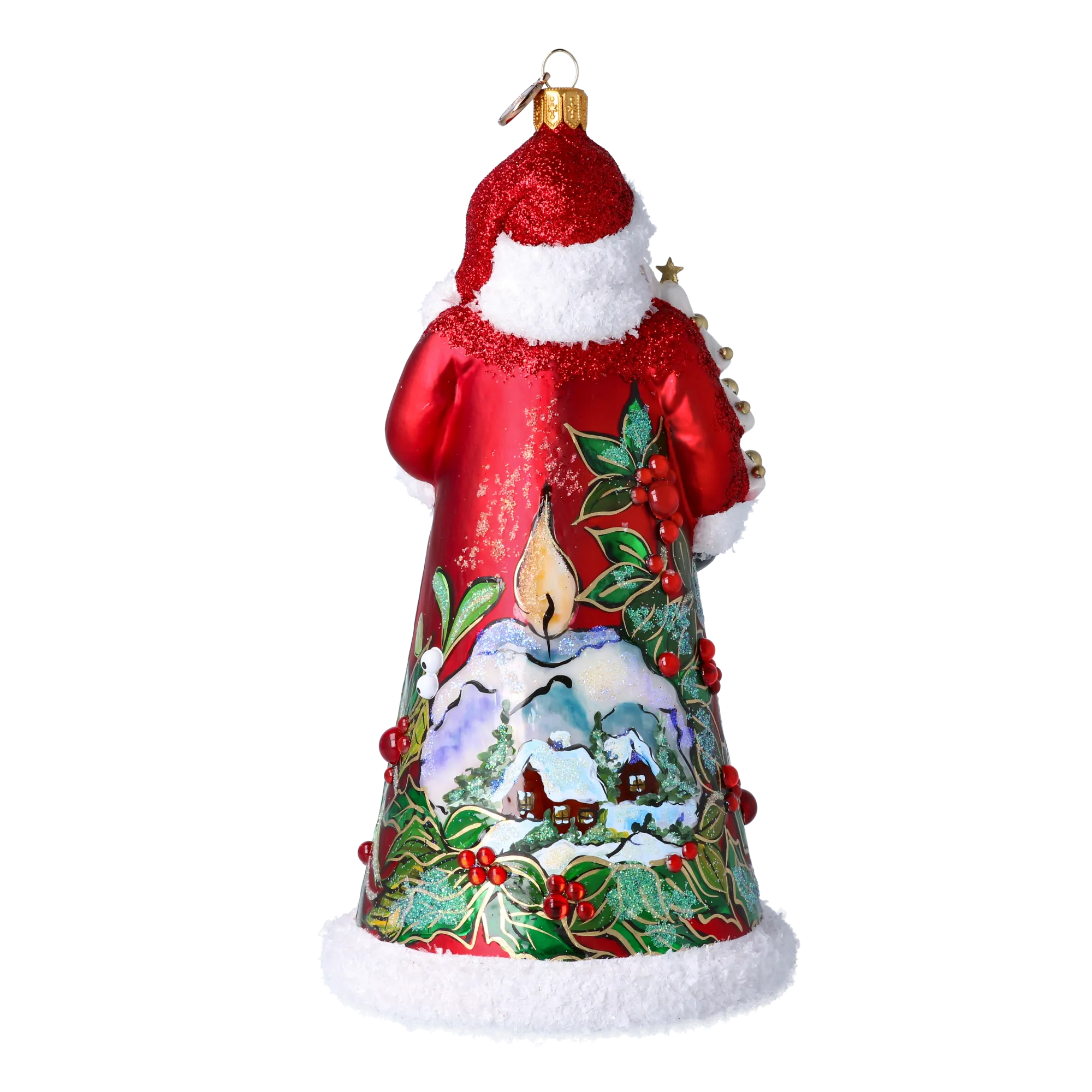 Santa of the Holly Valley Handmade Glass Christmas ornament Santa Claus 2024-261