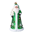 Verdant Lantern Sentinel | Hand-Painted Glass Ornament | Blubom 2024-262