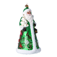 Załaduj obraz do przeglądarki galerii, Christmas Green Santa Claus. Handmade Glass Christmas ornament. 2024-262
