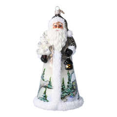 Old-World Santa in Moonlit Silver