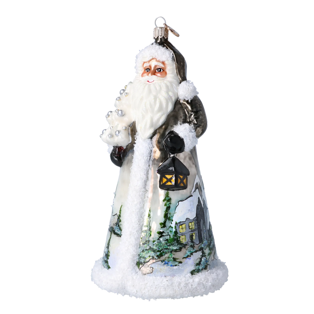 Serene Midnight Wayfarer | Hand-Painted Glass Ornament | Blubom 2024-263