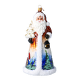 Load image into Gallery viewer, Santa's Snow Magic. Handmade Glass Christmas ornament. 2024-264
