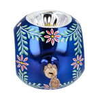 Cobalt Folklore Echo | Hand-Painted Glass Ornament | Blubom 2024-271
