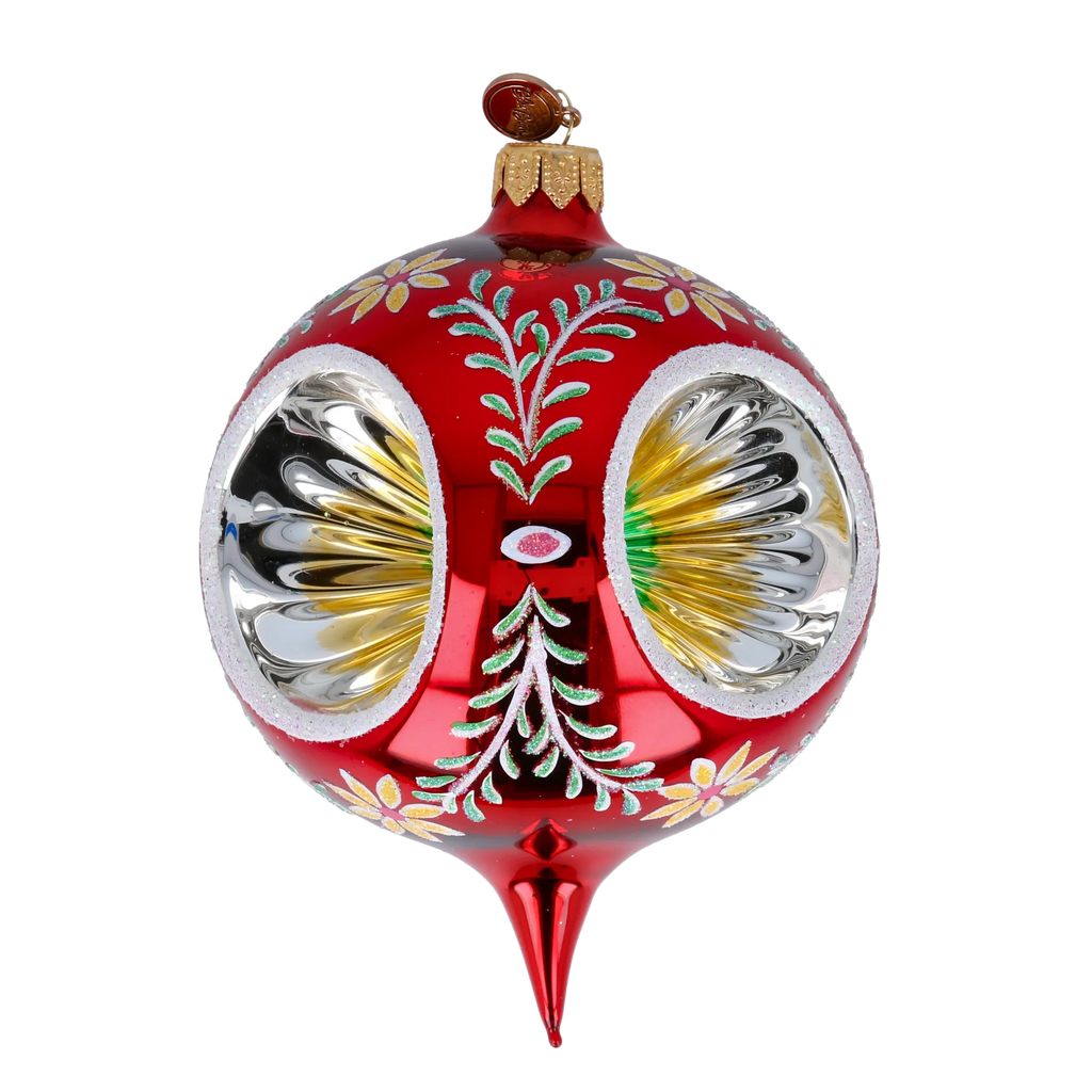 Scarlet Resonance | Hand-Painted Glass Ornament | Blubom 2024-273