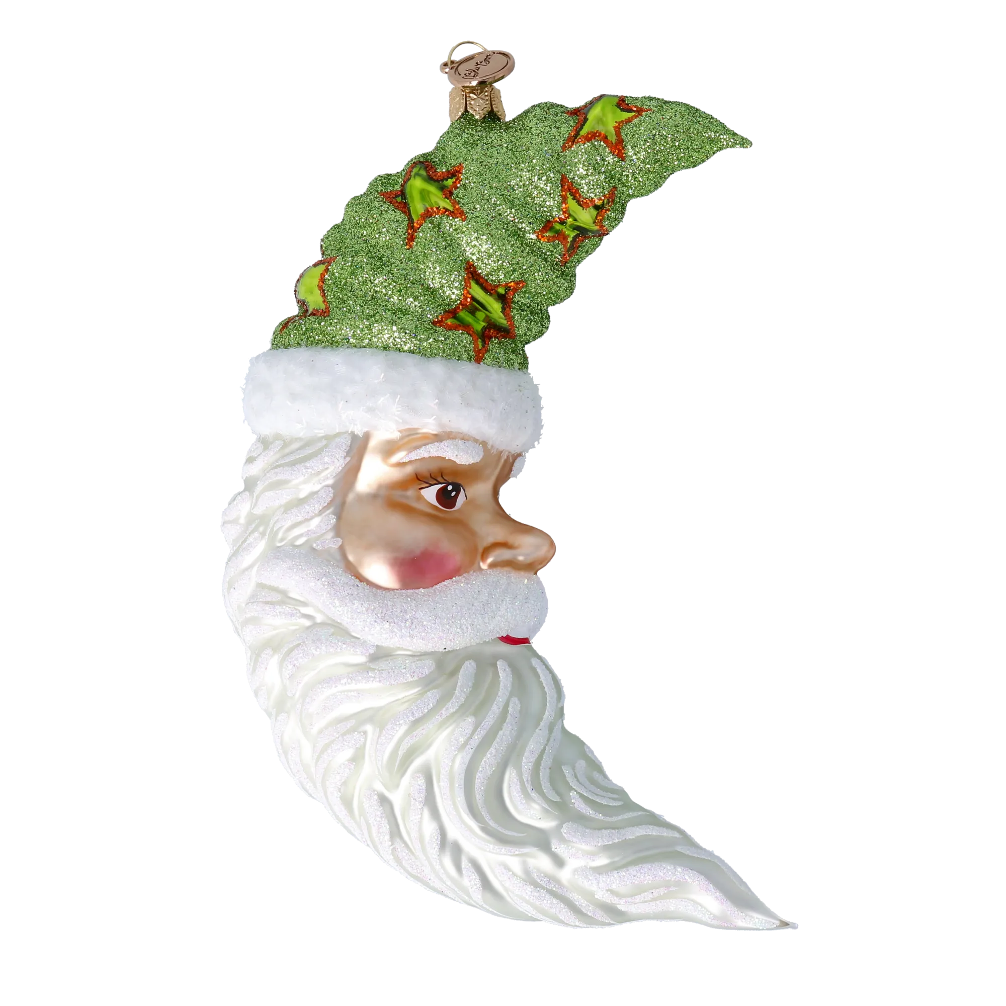 Serene Emerald Wanderer | Hand-Painted Glass Ornament | Blubom 2024-276