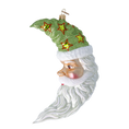 Załaduj obraz do przeglądarki galerii, Lunar Santa - Star Glow Moon. Handmade Glass Christmas ornament. 2024-276
