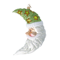 Załaduj obraz do przeglądarki galerii, Lunar Santa - Star Glow Moon. Handmade Glass Christmas ornament. 2024-276
