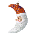 Załaduj obraz do przeglądarki galerii, Moon Santa - Star Hat. Handmade Glass Christmas ornament. 2024-278
