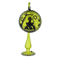 Załaduj obraz do przeglądarki galerii, Neon Green Midnight Feline Premium christmas glass ornament 2024-279
