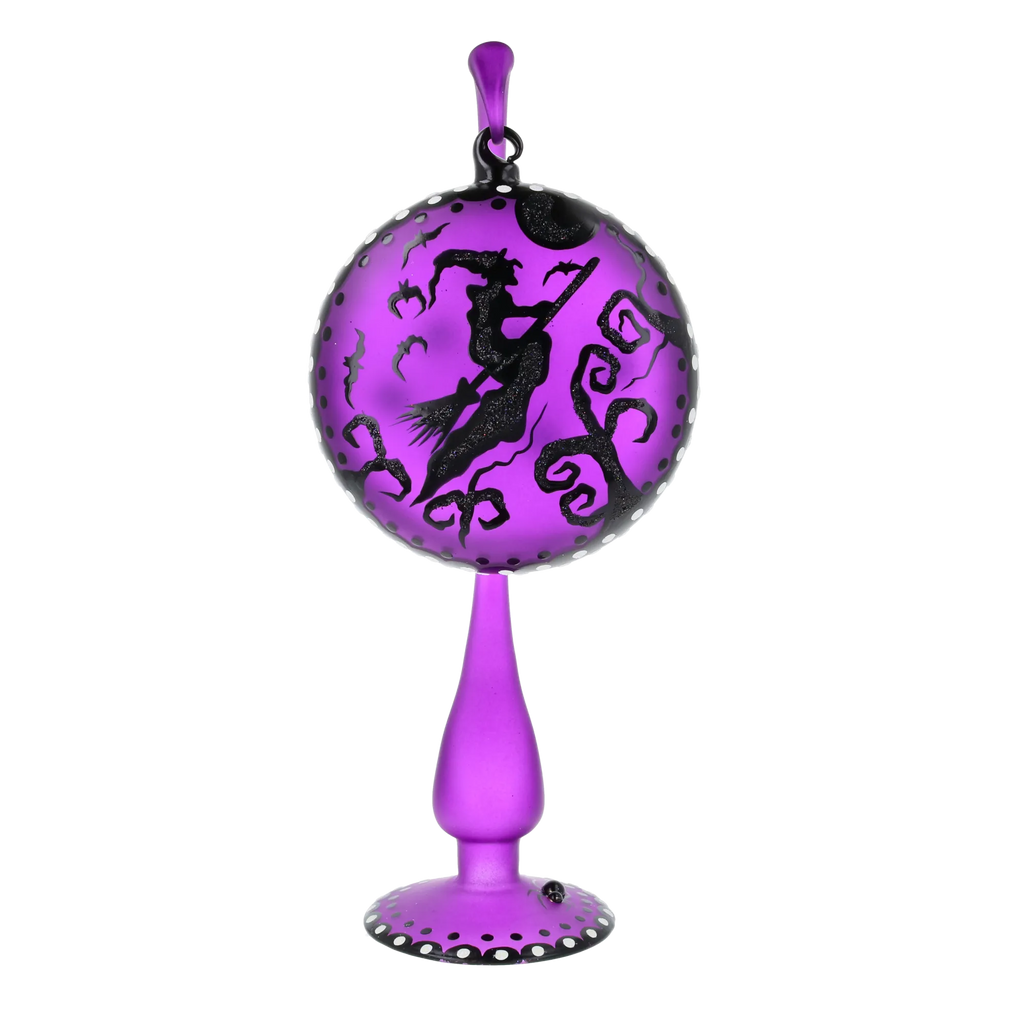 Violet Nocturnal Pursuit | Hand-Painted Glass Ornament | Blubom 2024-280