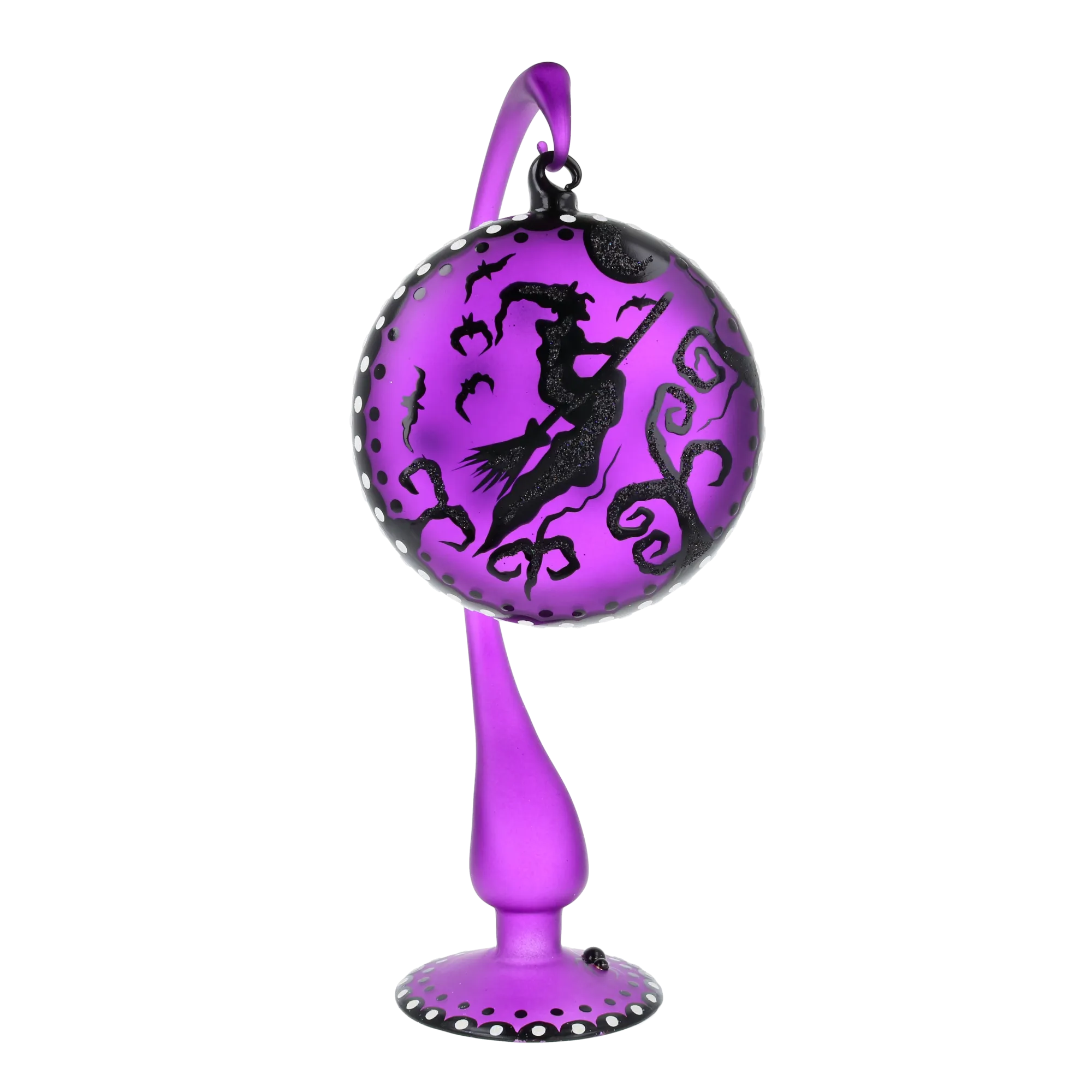 Violet Nocturnal Pursuit | Hand-Painted Glass Ornament | Blubom 2024-280