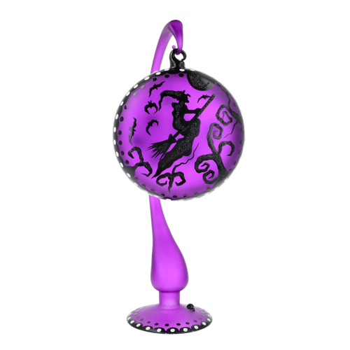 Violet Nocturnal Pursuit | Hand-Painted Glass Ornament | Blubom 2024-280