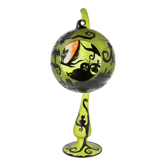 Halloween lampion Mroczny Księżyc – Sekrety Nocy Na Stojaku Szklana Ozdoba