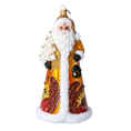 Load image into Gallery viewer, Thanksgiving Santa Claus. Handmade Glass Christmas ornament. 2024-284

