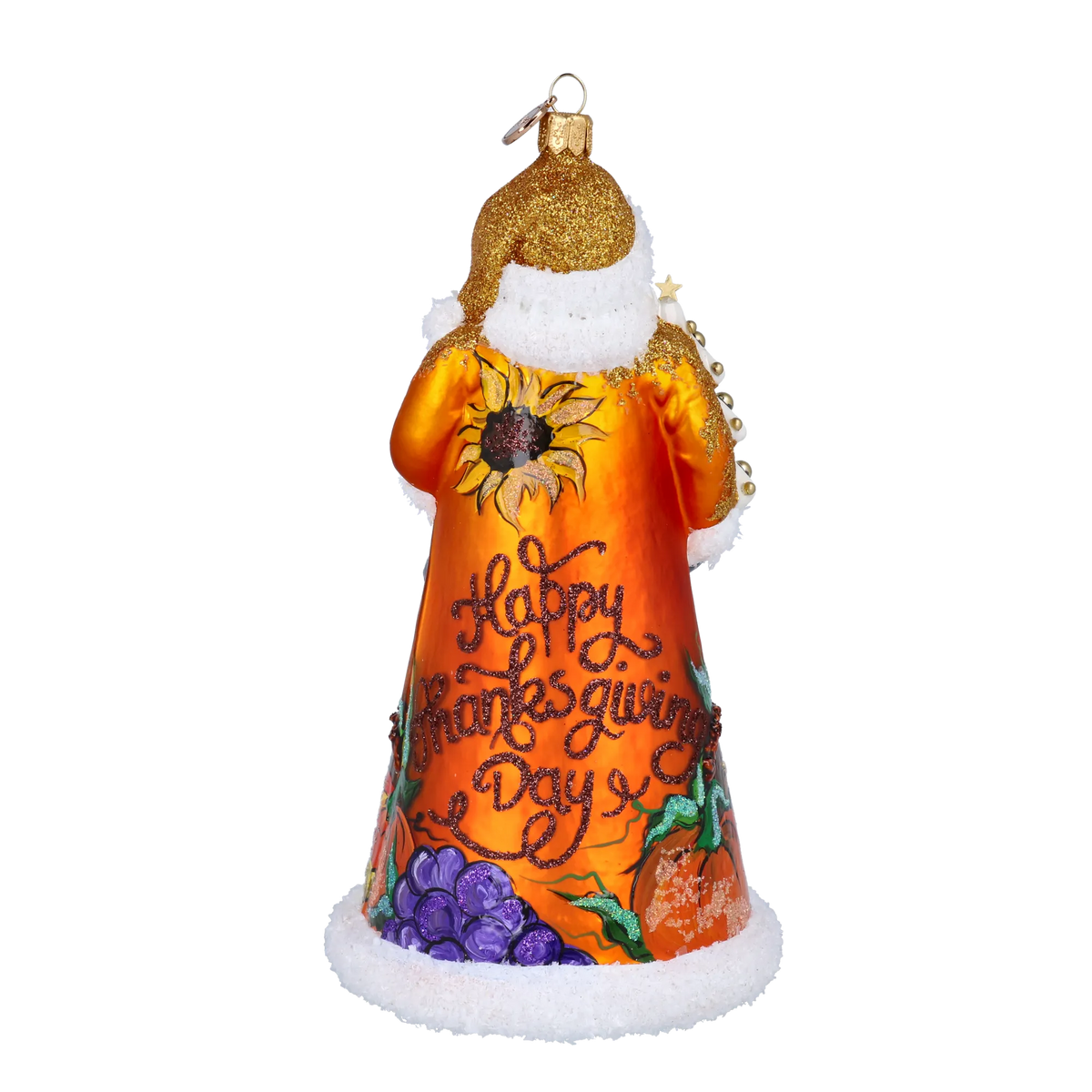 Amber Harvest Wayfarer | Hand-Painted Glass Ornament | Blubom 2024-284