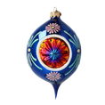 Load image into Gallery viewer, Midnight Blossom Handmade Glass Christmas ornament 2024-285

