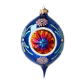 Cobalt Daybreak | Hand-Painted Glass Ornament | Blubom 2024-285