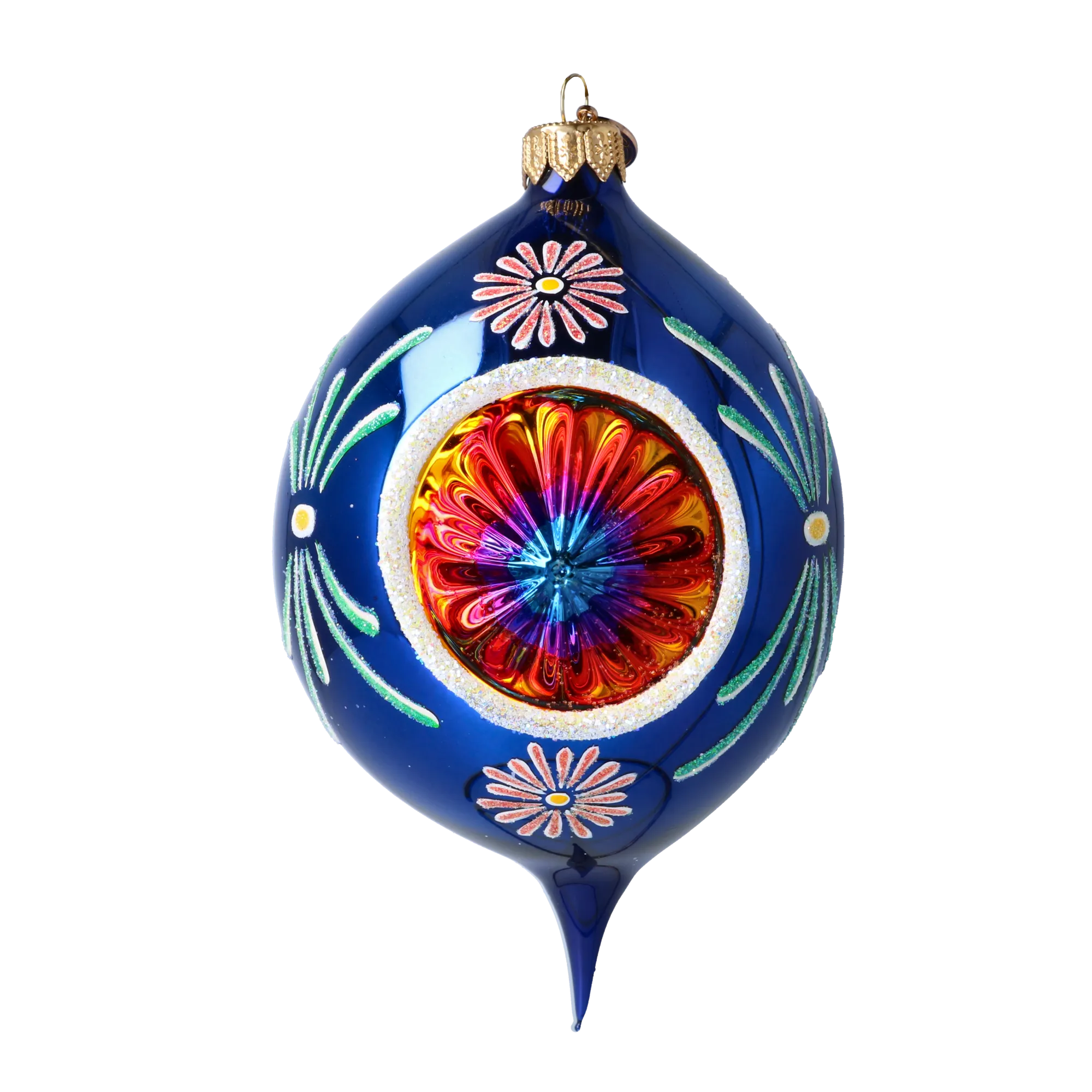 Midnight Blossom Handmade Glass Christmas ornament 2024-285