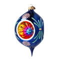 Load image into Gallery viewer, Midnight Blossom Handmade Glass Christmas ornament 2024-285
