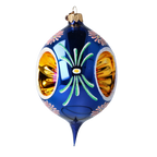 Cobalt Daybreak | Hand-Painted Glass Ornament | Blubom 2024-285