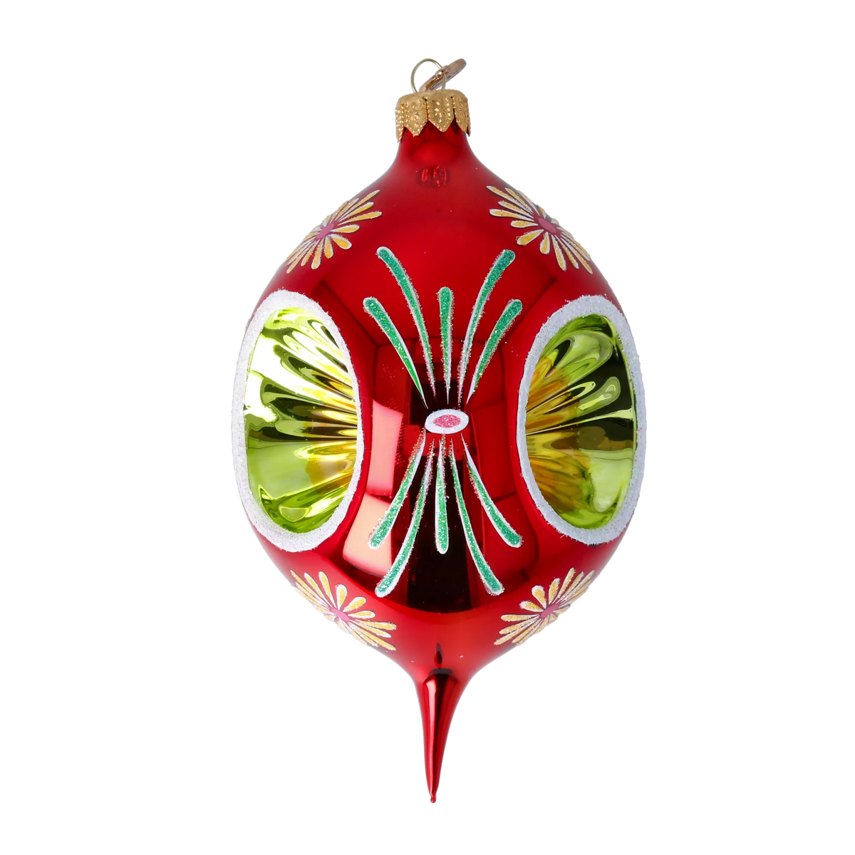 Crimson Echo | Hand-Painted Glass Ornament | Blubom 2024-286