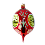 Crimson Echo | Hand-Painted Glass Ornament | Blubom 2024-286