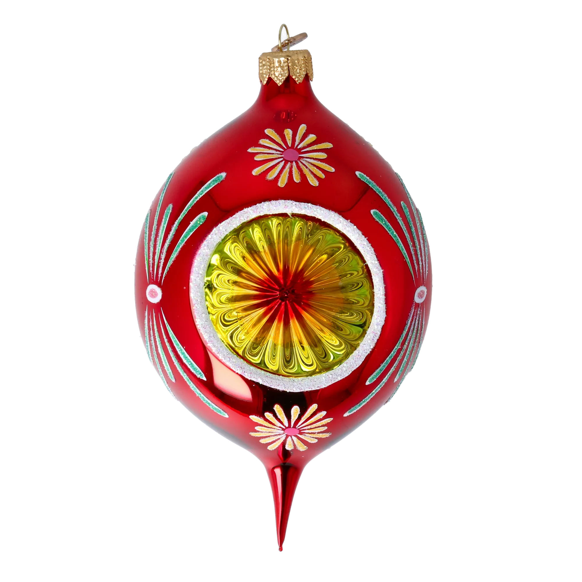 Crimson Radiance Handmade Glass Christmas ornament 2024-286