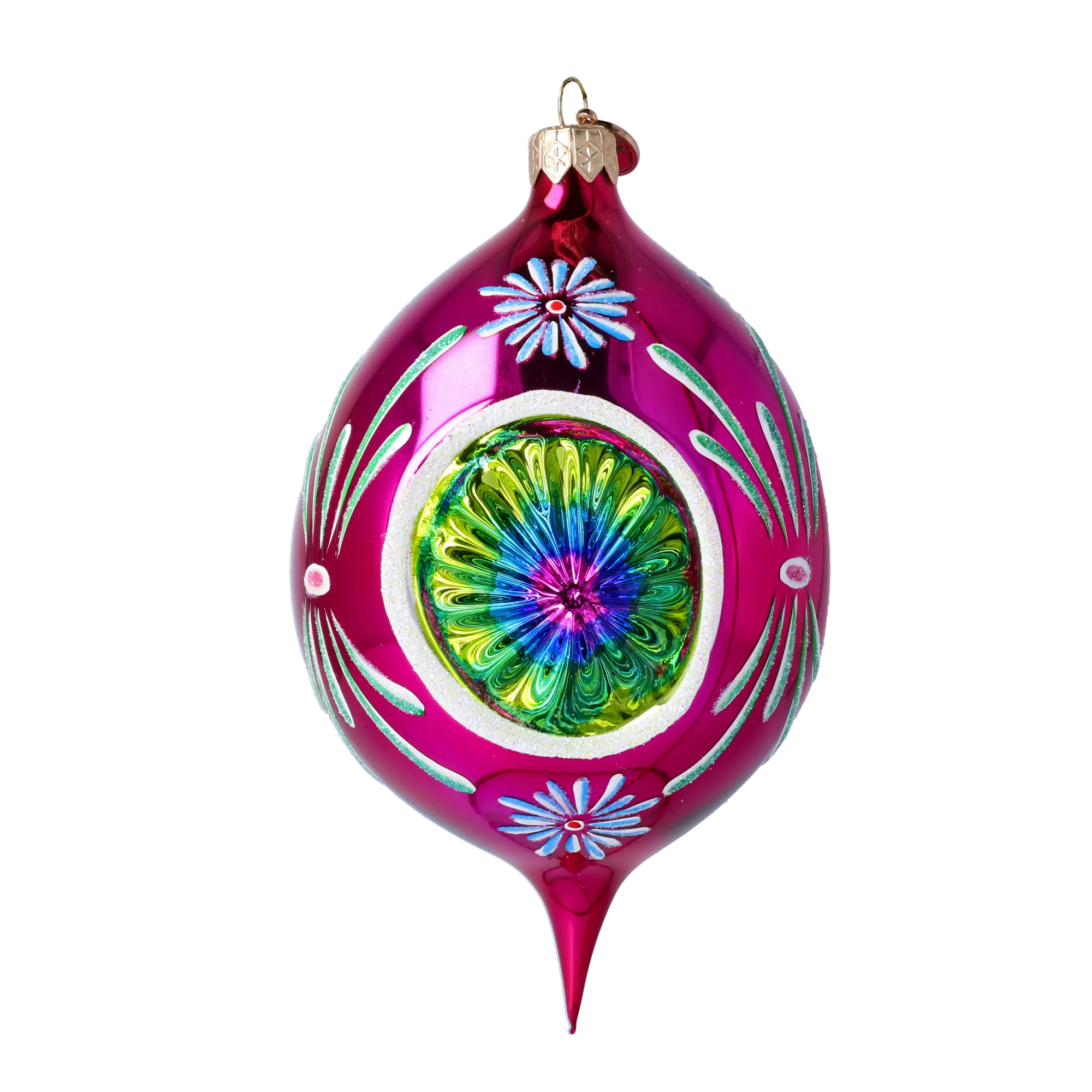 Ruby Glow Handmade Glass Christmas ornament 2024-287