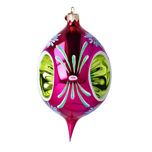 Fuchsia Solstice | Hand-Painted Glass Ornament | Blubom 2024-287