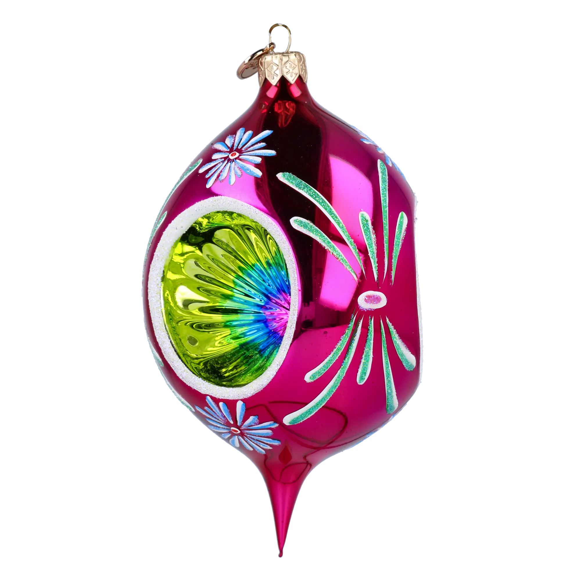 Ruby Glow Handmade Glass Christmas ornament 2024-287
