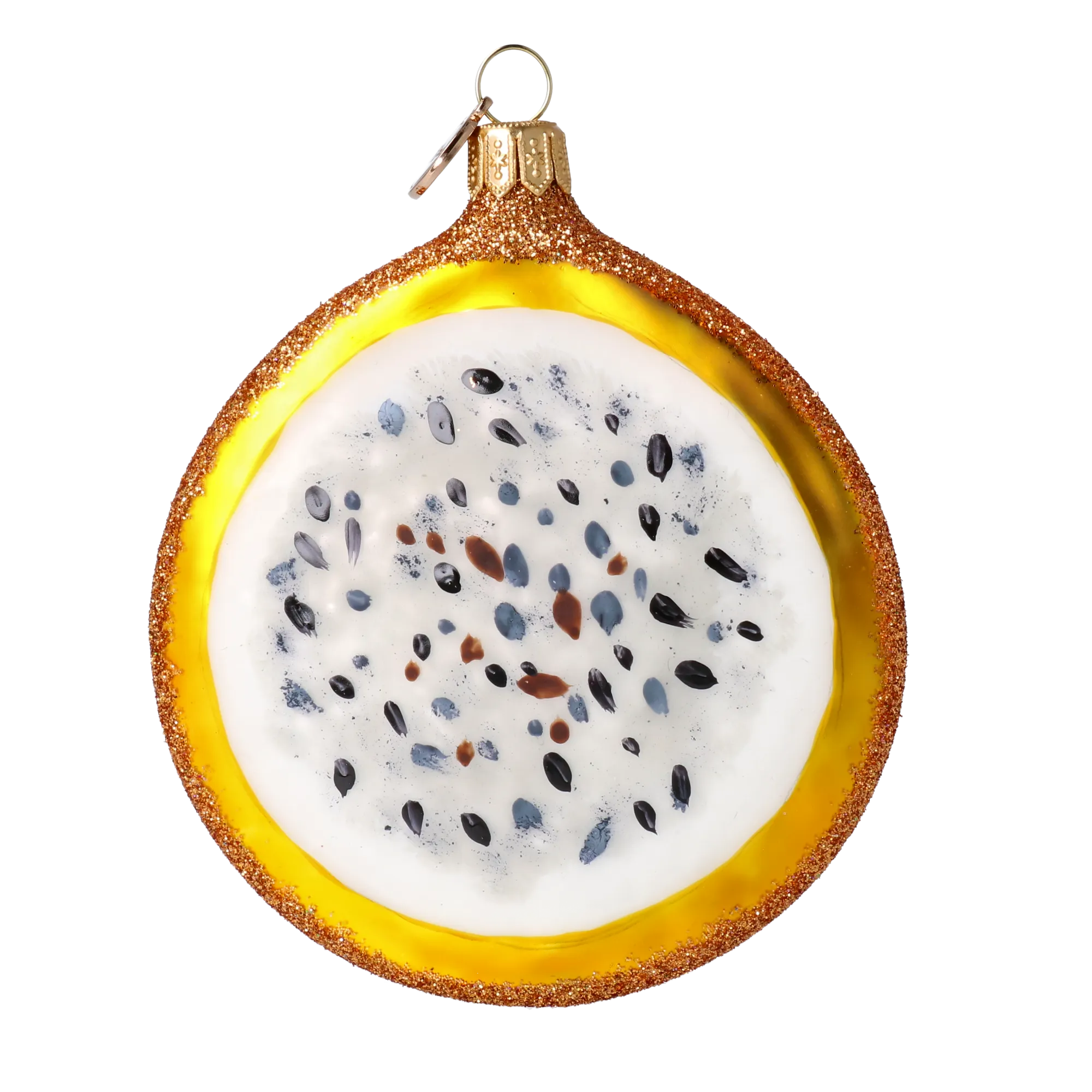 Dragon fruit. Handmade Glass Christmas ornament. 2024-289