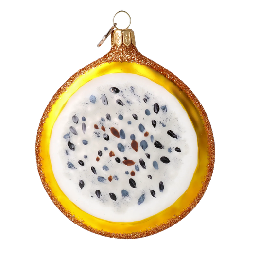 Dragon fruit. Handmade Glass Christmas ornament. 2024-289