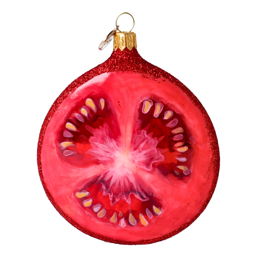 Scarlet Heirloom | Hand-Painted Glass Ornament | Blubom 2024-290