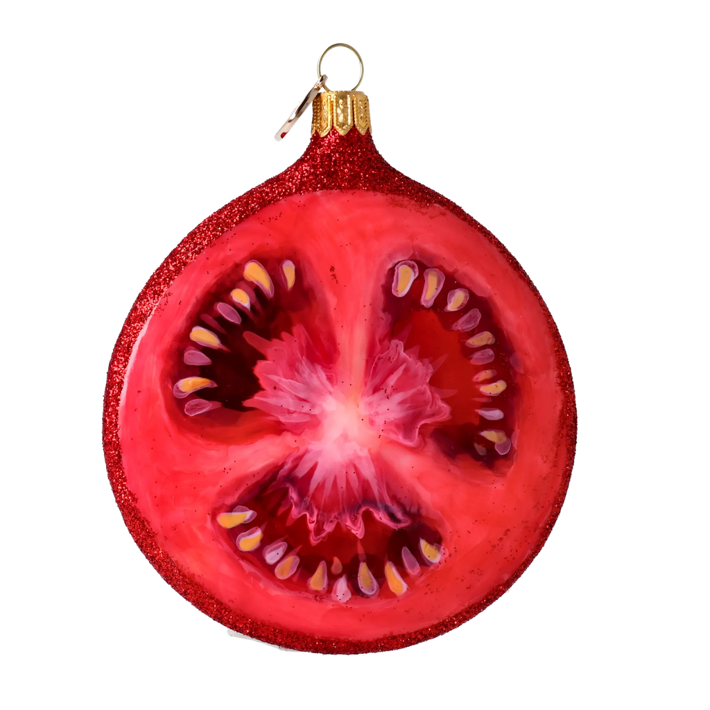 Scarlet Heirloom | Hand-Painted Glass Ornament | Blubom 2024-290