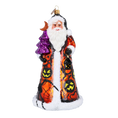 Load image into Gallery viewer, Midnight Pumpkin Santa Claus Premium christmas glass ornament 2024-291
