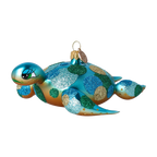 Serene Azure Mariner | Hand-Painted Glass Ornament | Blubom 2024-293