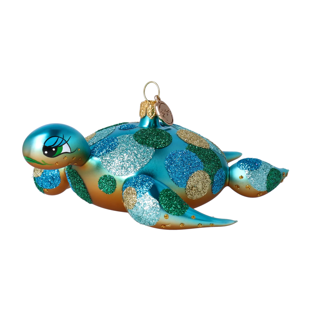 Serene Azure Mariner | Hand-Painted Glass Ornament | Blubom 2024-293