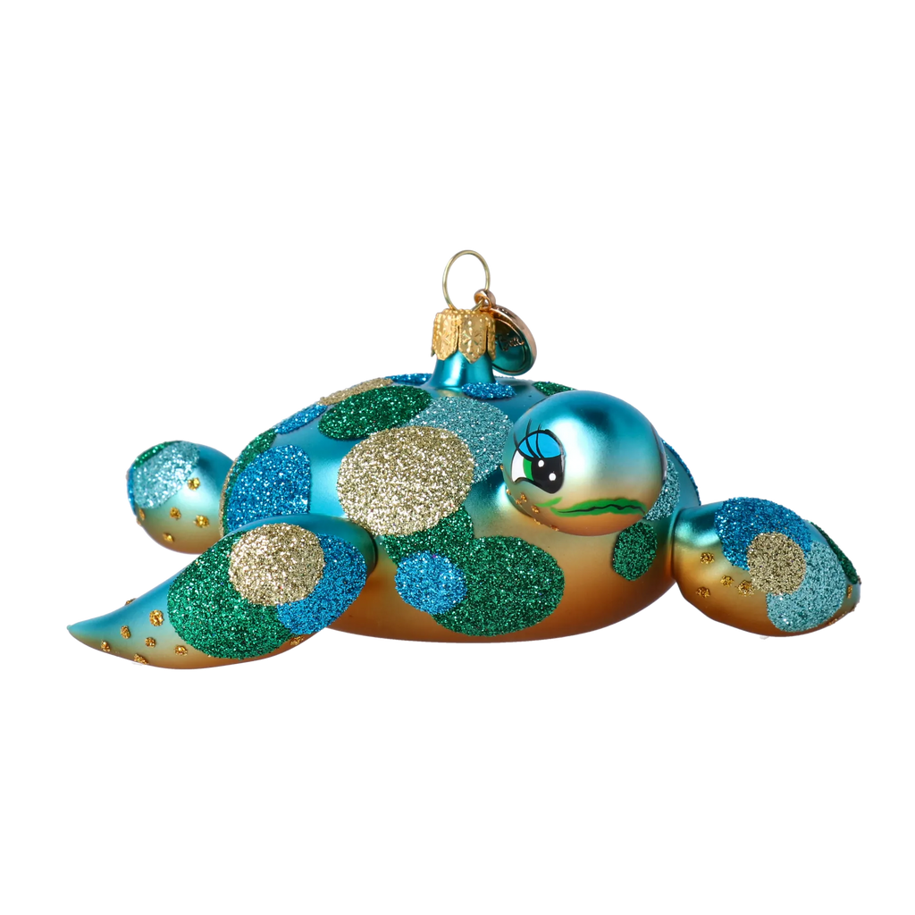 Serene Azure Mariner | Hand-Painted Glass Ornament | Blubom 2024-293