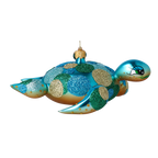 Serene Azure Mariner | Hand-Painted Glass Ornament | Blubom 2024-293