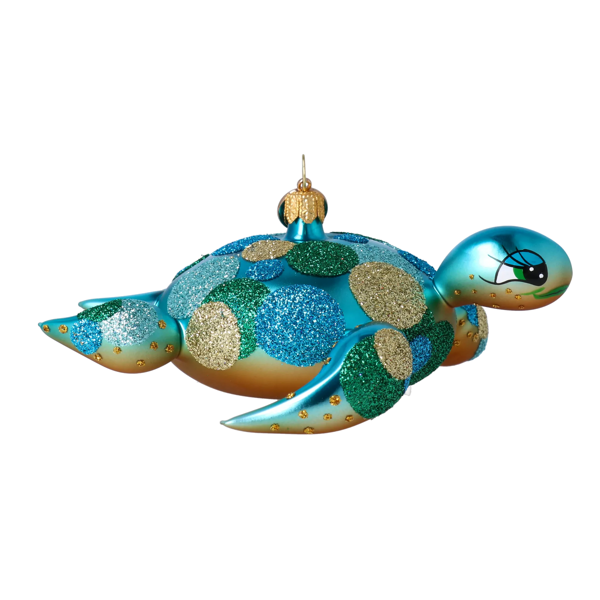 Serene Azure Mariner | Hand-Painted Glass Ornament | Blubom 2024-293