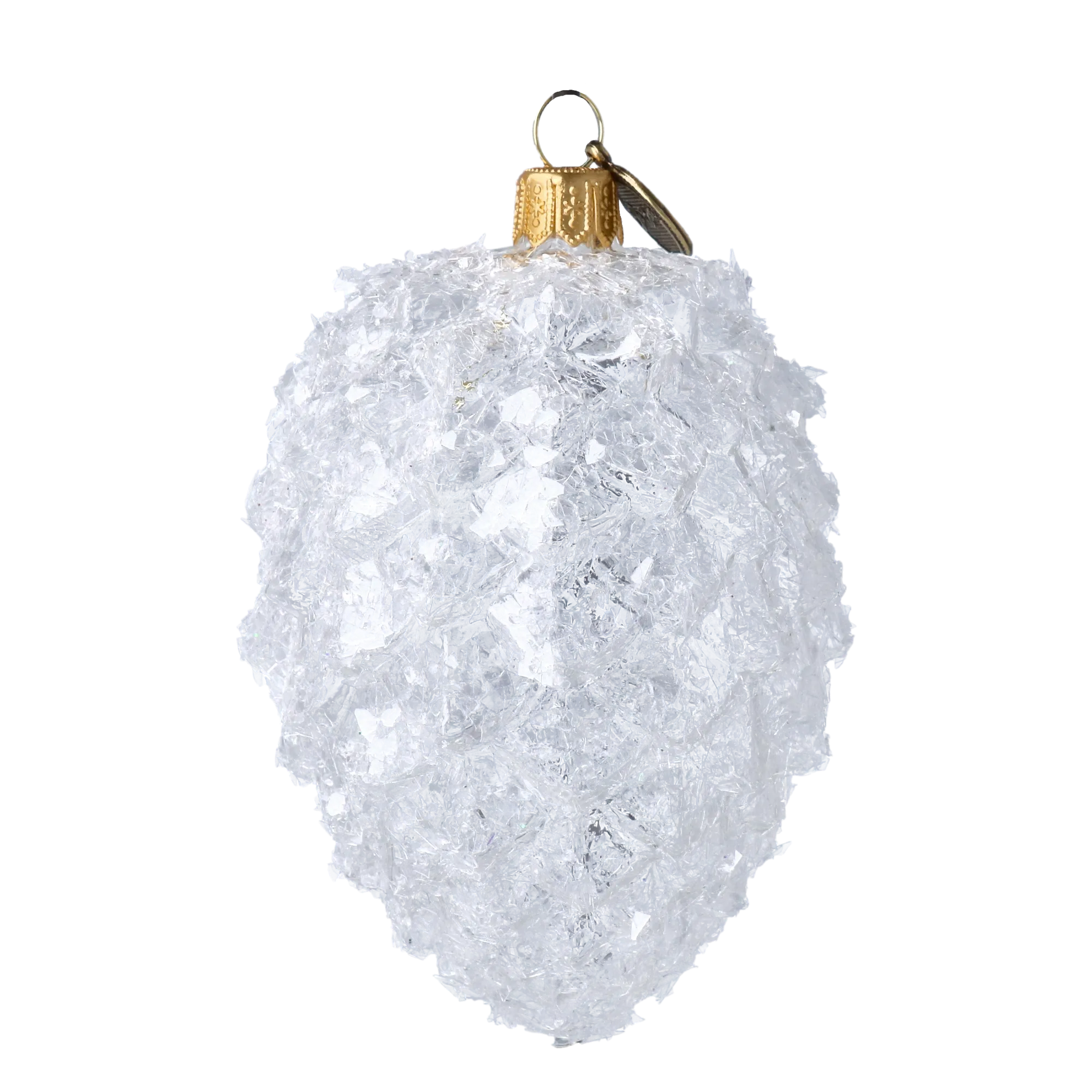Frozen Pinecone Handmade Glass Christmas ornament. 2024-299