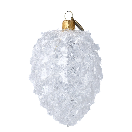 Frozen Pinecone Handmade Glass Christmas ornament. 2024-299