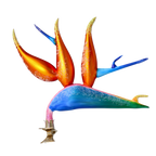 Equatorial Saffron Ascent | Hand-Painted Glass Ornament | Blubom 2024-301