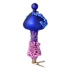 Indigo Night Echo | Hand-Painted Glass Ornament | Blubom 2024-302