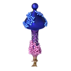 Indigo Night Echo | Hand-Painted Glass Ornament | Blubom 2024-302